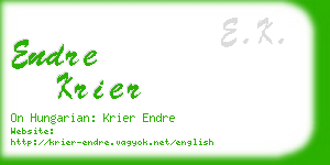 endre krier business card